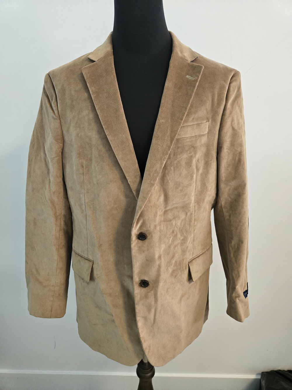 Stafford Men's Tan Corduroy Sport Coat 46R Classic Fit - Picture 4 of 14